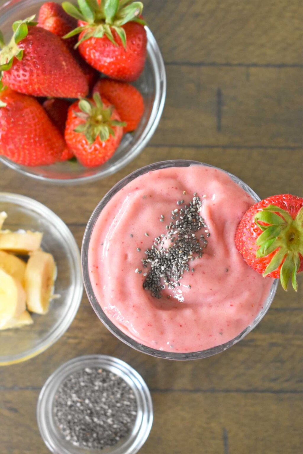 Mango Strawberry Banana Smoothie with Chia Seeds Hawaii Travel with Kids