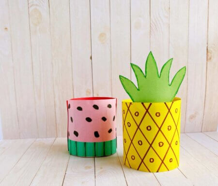 Simple Watermelon and Pineapple Crafts for Kids - Hawaii Travel with Kids