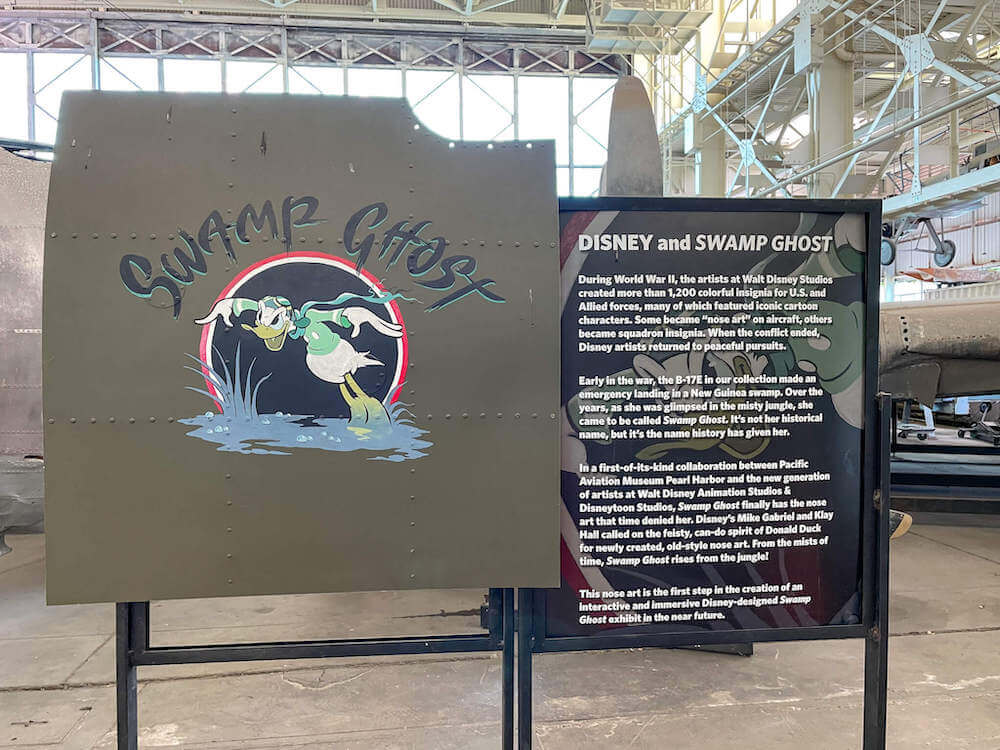 See the new Disney collaboration with the Pearl Harbor Aviation Museum on Swamp Ghost. Image of Donald Duck wearing aviator gear.