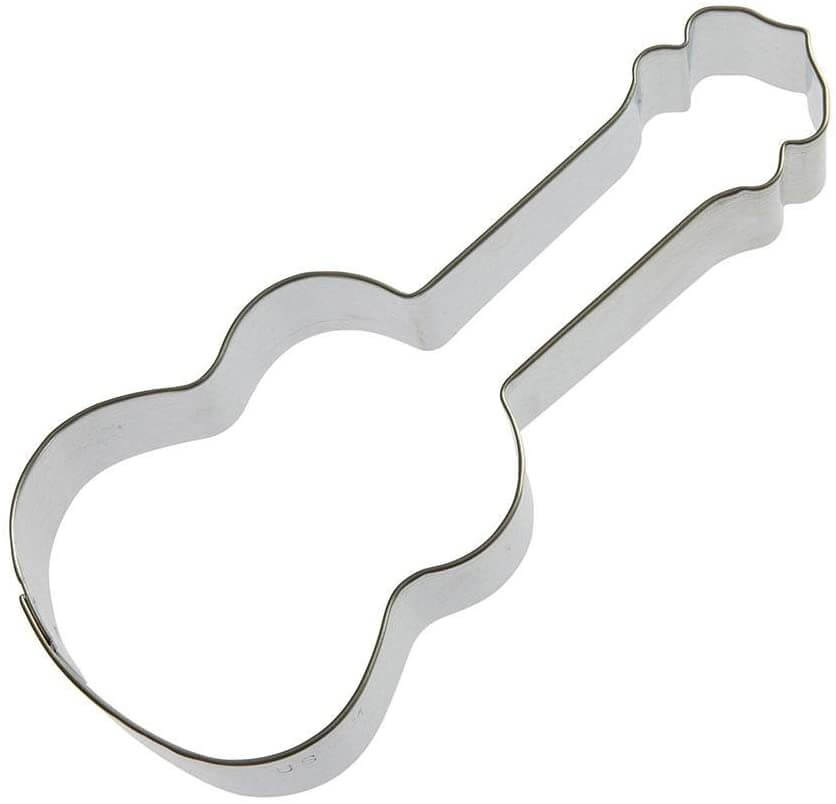 Turn this guitar cookie cutter into an ukulele cookie cutter.