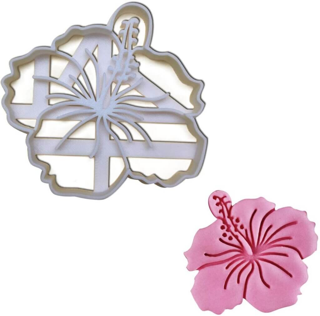 This hibiscus tropical flower cookie cutter is adorable and perfect for any tropical party.