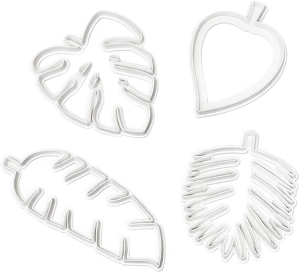 These tropical leaf cookie cutters are awesome for cutting fondant to decorate cakes and cupcakes.