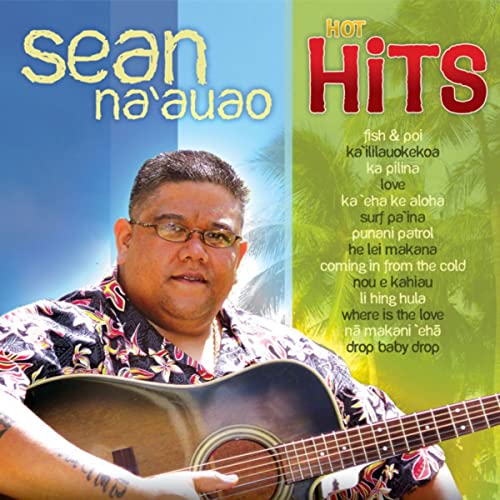 Image of Sean Na'auao playing the guitar on his album cover.