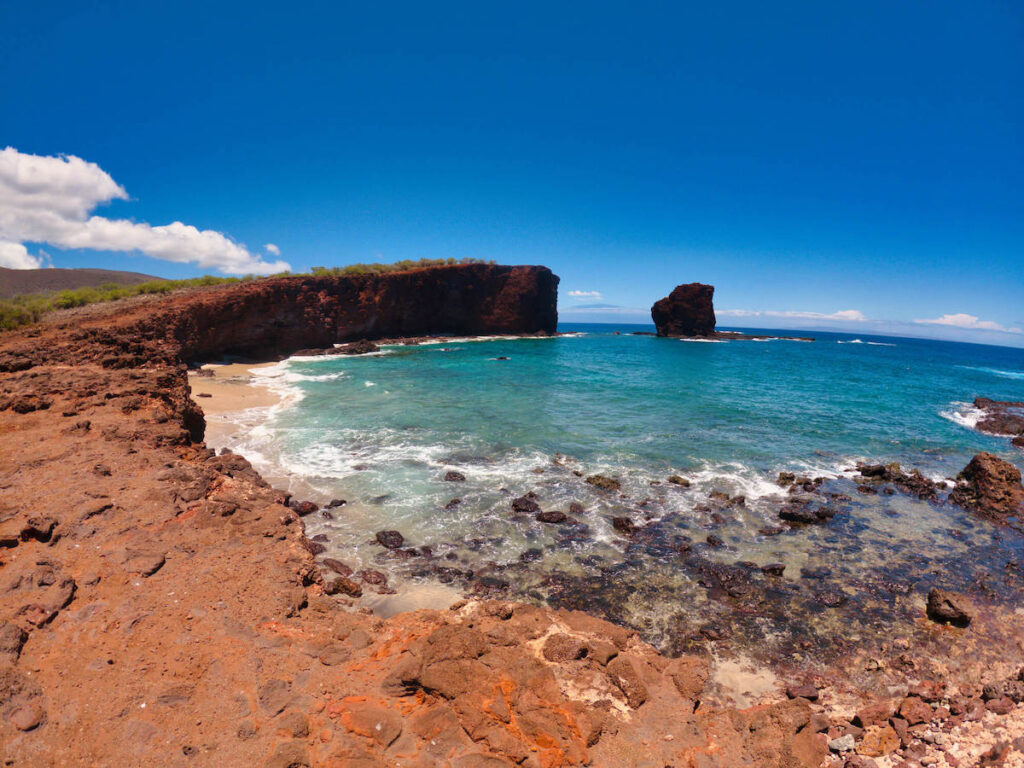 Image of Sweetheart Rock on the island of Lanai.