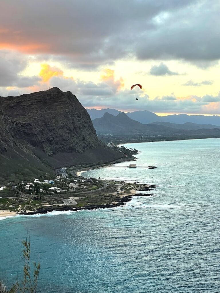 Image of the Oahu coastline from the Makapuu hike in Hawaii.