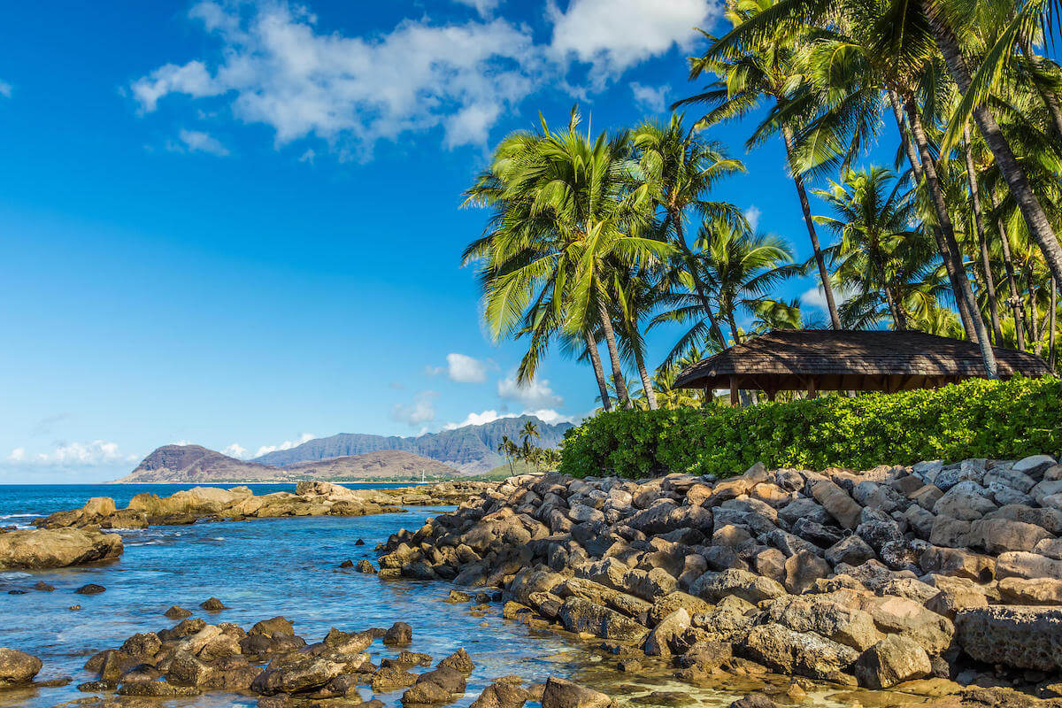 Find out the best things to do in Ko Olina Oahu recommended by top Hawaii blog Hawaii Travel with Kids. Image of secret beach in Ko Olina Oahu