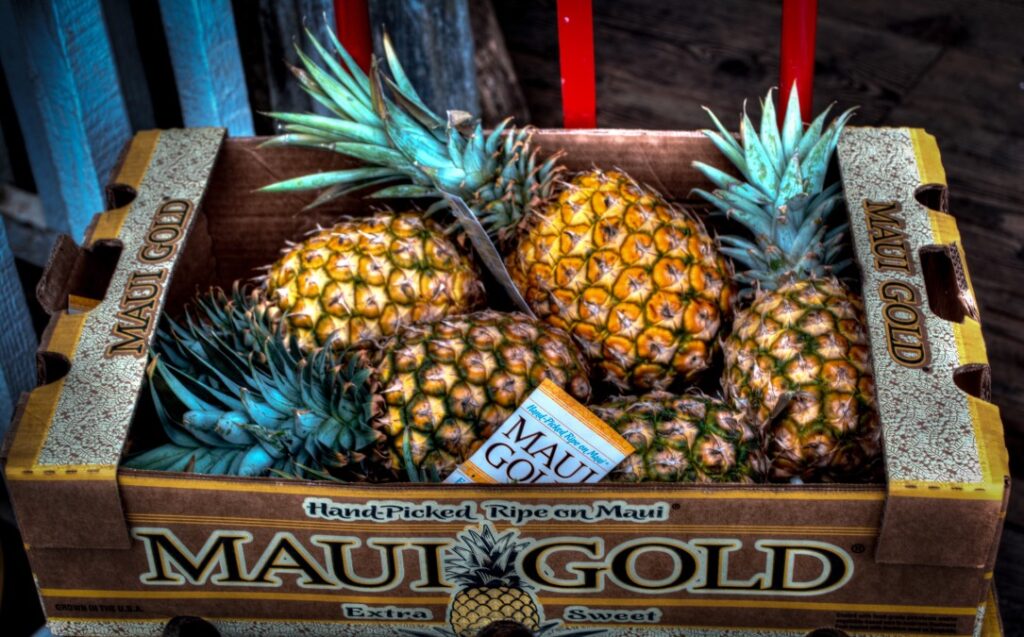 Image of a box of Maui Gold pineapple