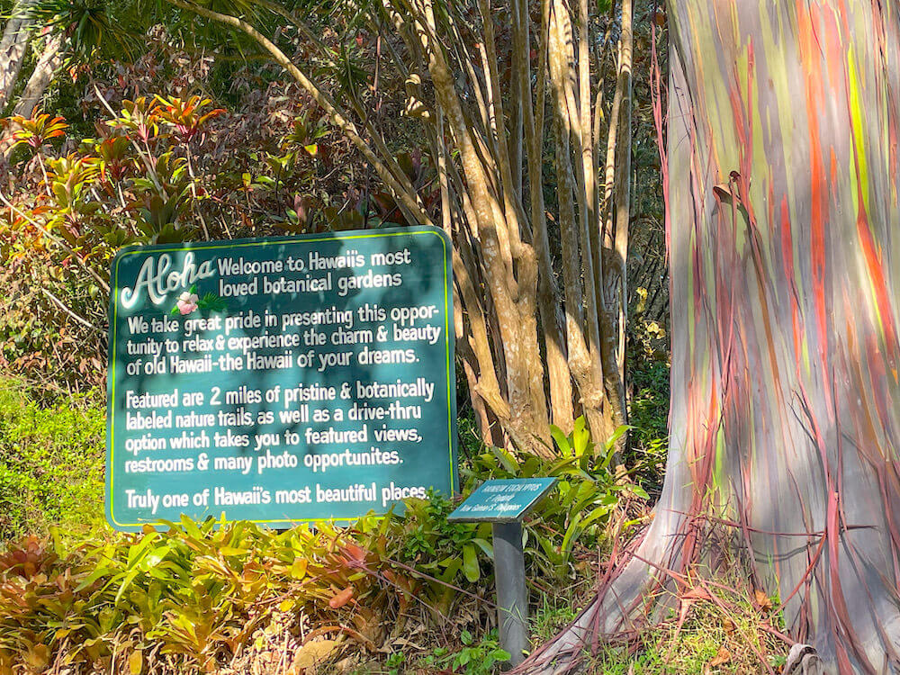 Image of the Garden of Eden sign at this Road to Hana stop.