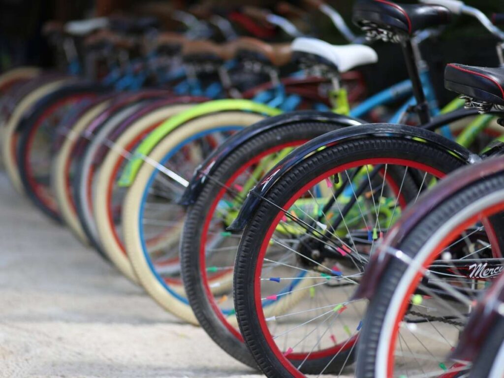 Image of a bunch of bicycles