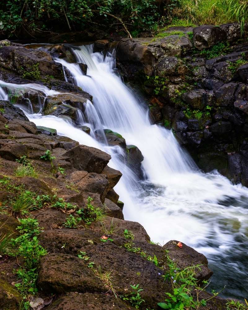 Ho'opi'i Falls: Image of a timelapse waterfall on Kauai