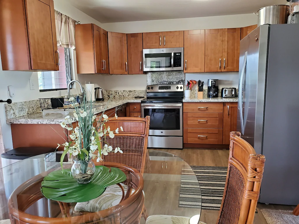 Image of a nice kitchen with wood cabinets