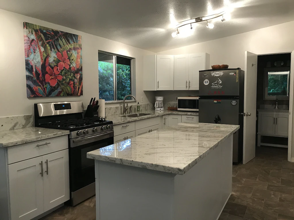 Image of a kitchen with an island