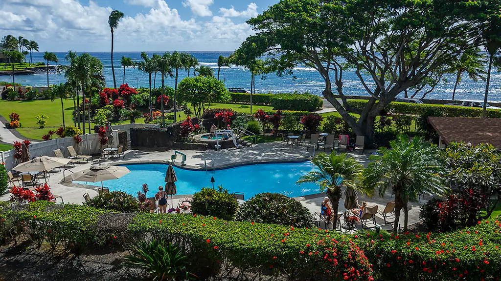 Image of one of the pools at this Poipu Kauai condo