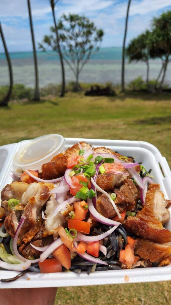 Image of a plate lunch from Adela's Country Eatery on Oahu