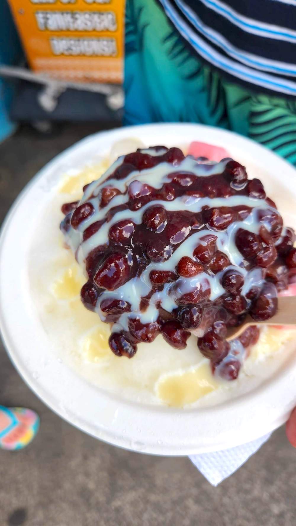 Image of an Azuki Bowl from Waiola Shave Ice on Oahu