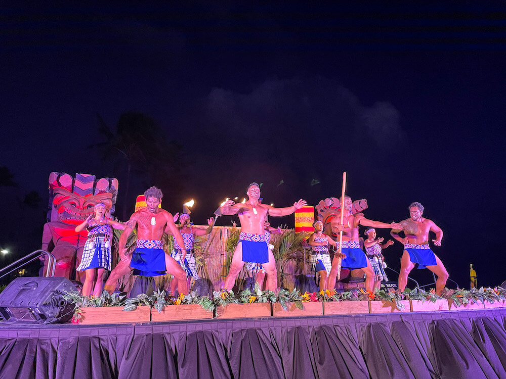 Aulii Luau on Kauai: Image of Maori dancers