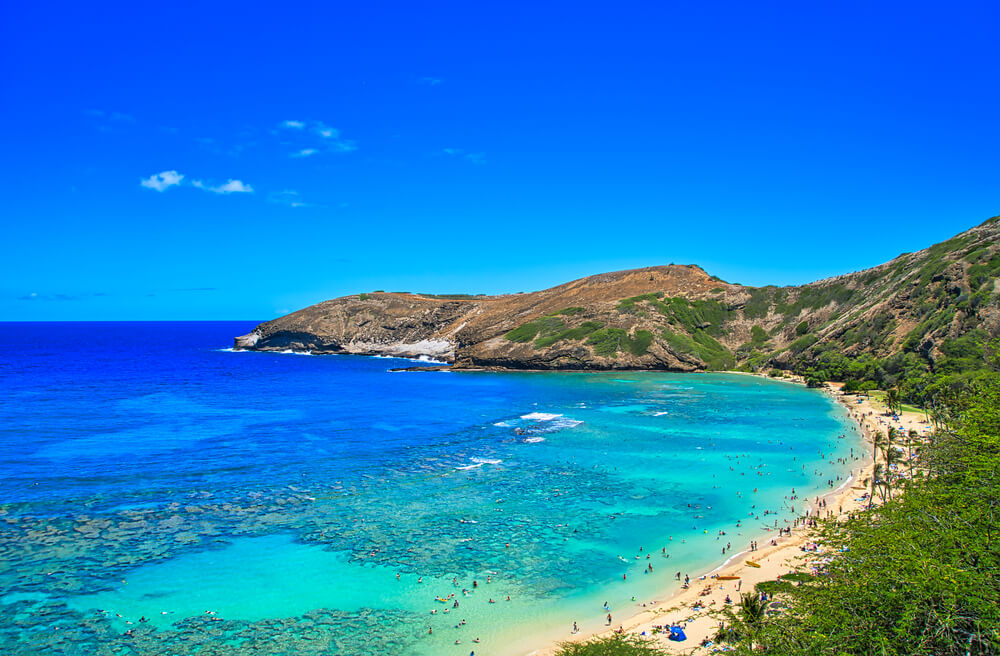 Hanauma Bay on Oahu in June