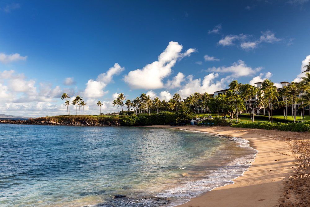 Beach at Kapalua Bay in the morning light, Maui, Hawaii, United States