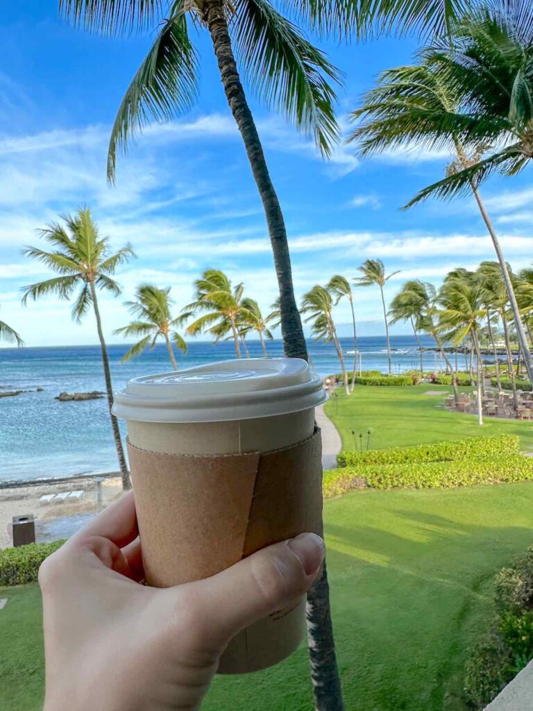 Image of a takeaway coffee cup in Hawaii