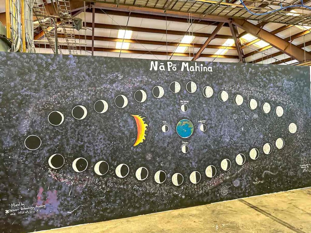 Image of a mural showing the phases of the moon.