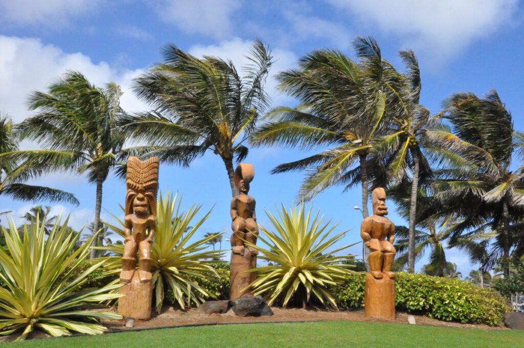 tikis at Polynesian Cultural Center