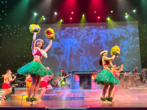 Check out this Rock-a-Hula show review by top Hawaii blog Hawaii Travel with Kids. Image of hula dancers. Photo credit: Marcie Cheung