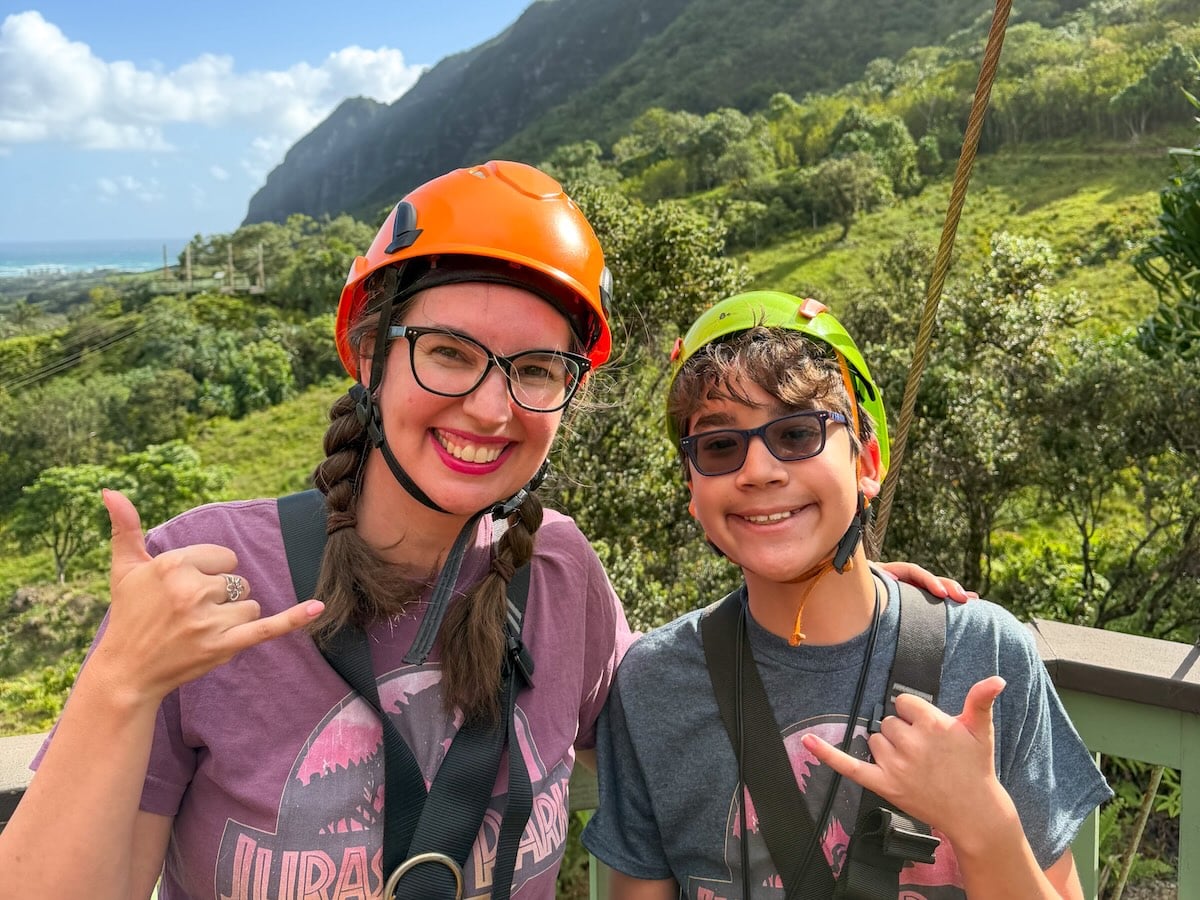 Check out this Oahu trip report from top Hawaii travel expert Marcie Cheung. Image of Marcie Cheung and her son at Kualoa Ranch